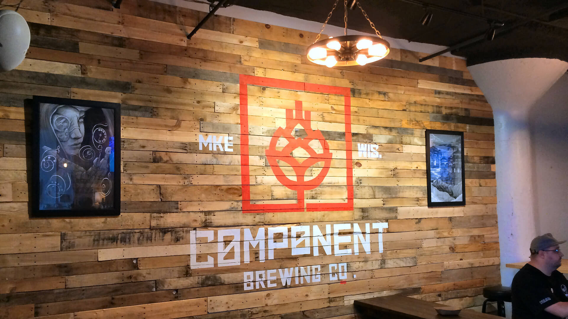 Component Brewing Company, Milwaukee Signage