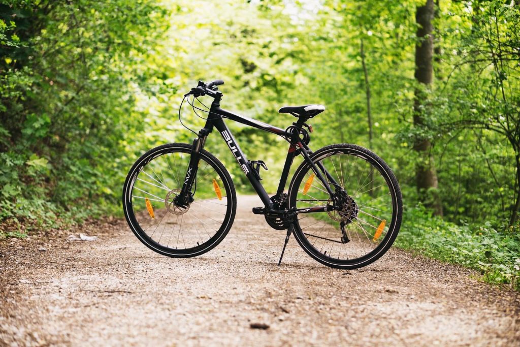 Bicycle in forest trail